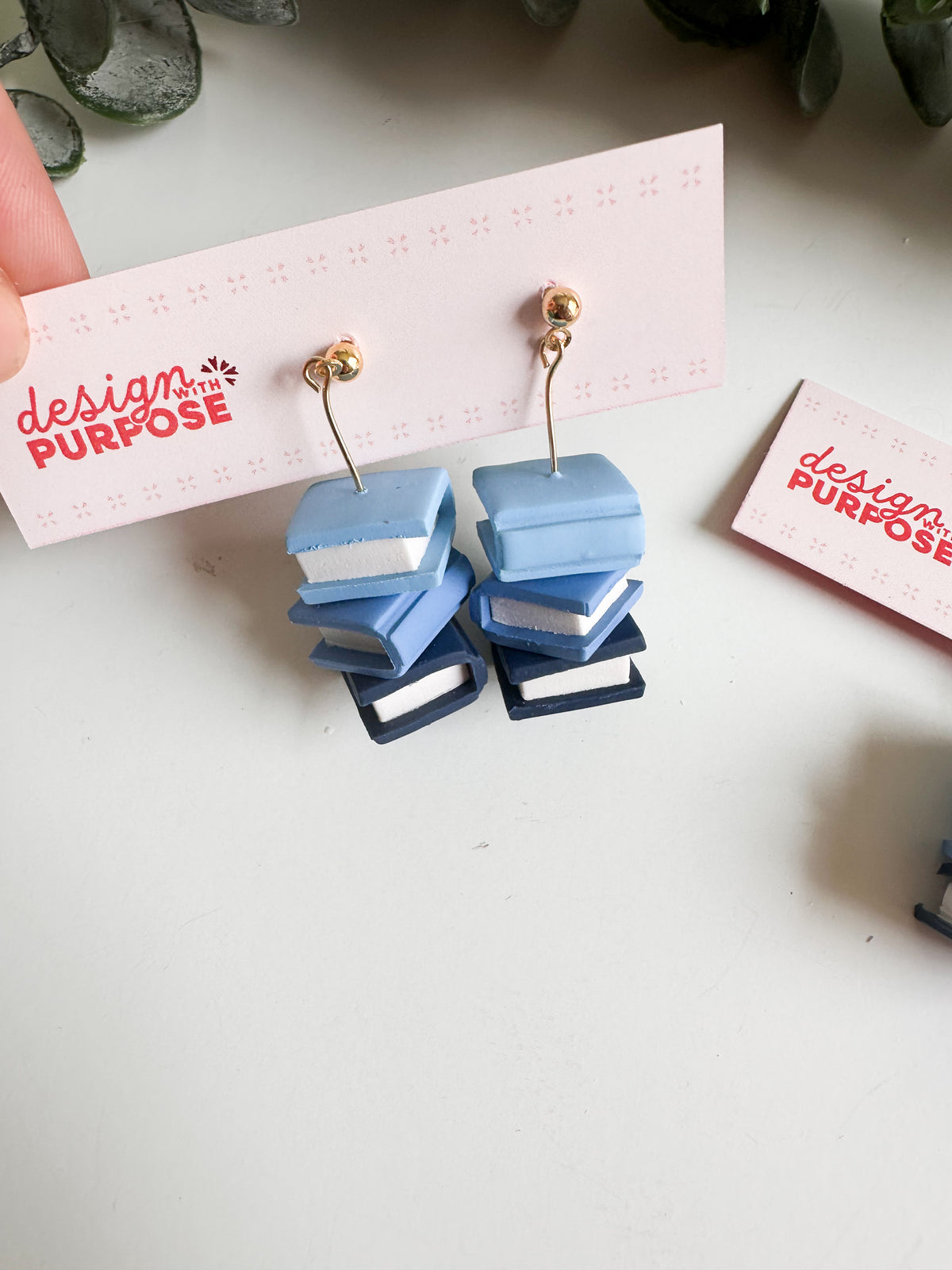 Floral Book Stack Earrings