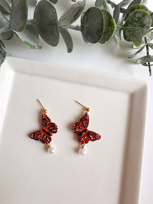 Monarch and Pearl Dangles