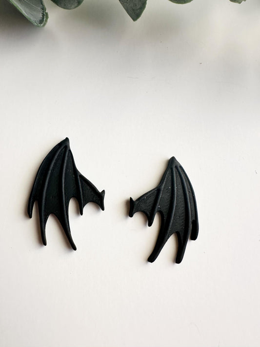 Black Bat Wings Earrings