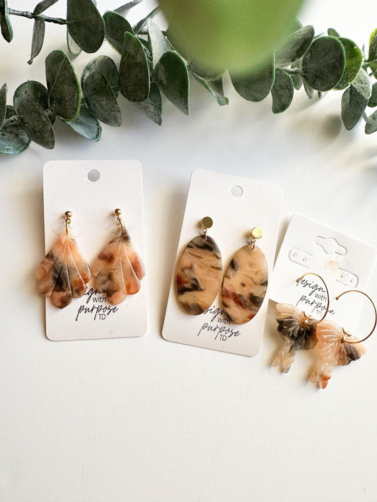 Blonde Tortoise Shell Earrings