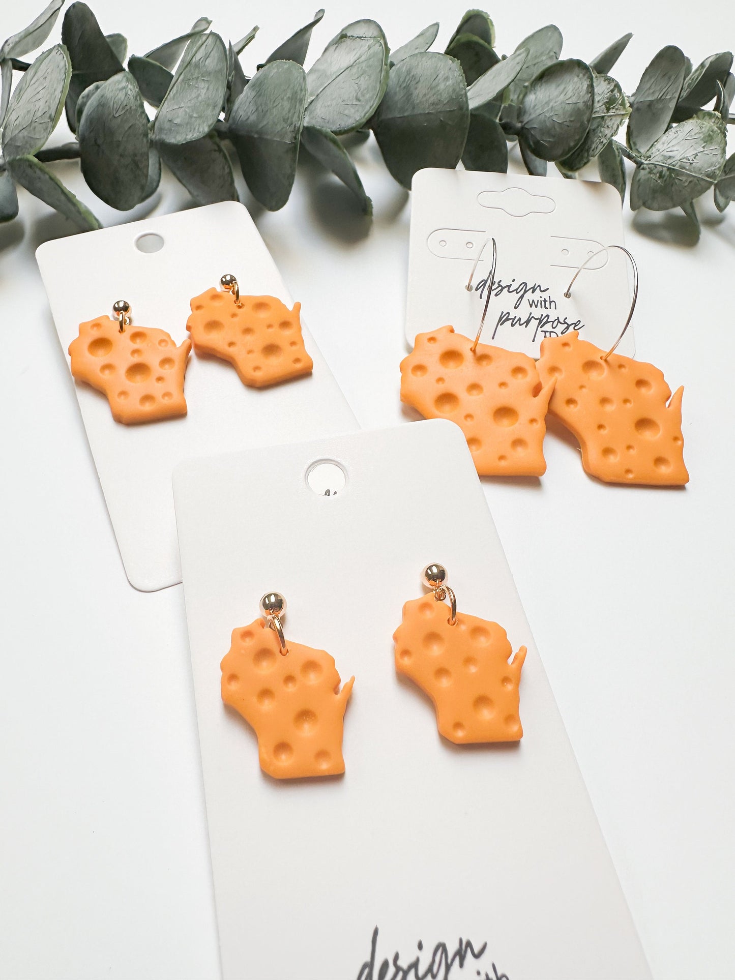 Cheese Head Green Bay Packers Earrings