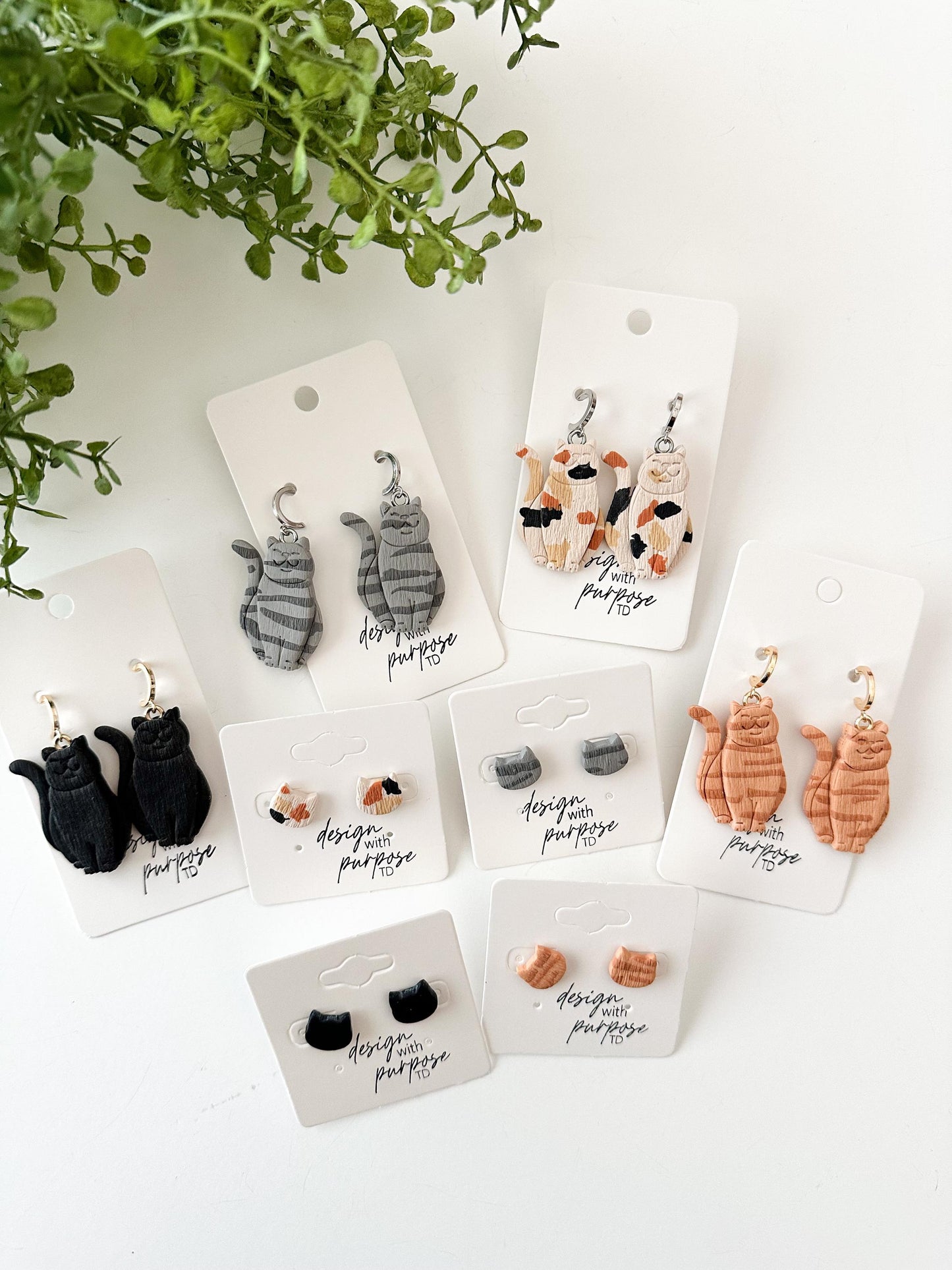 Cat Stud Earrings