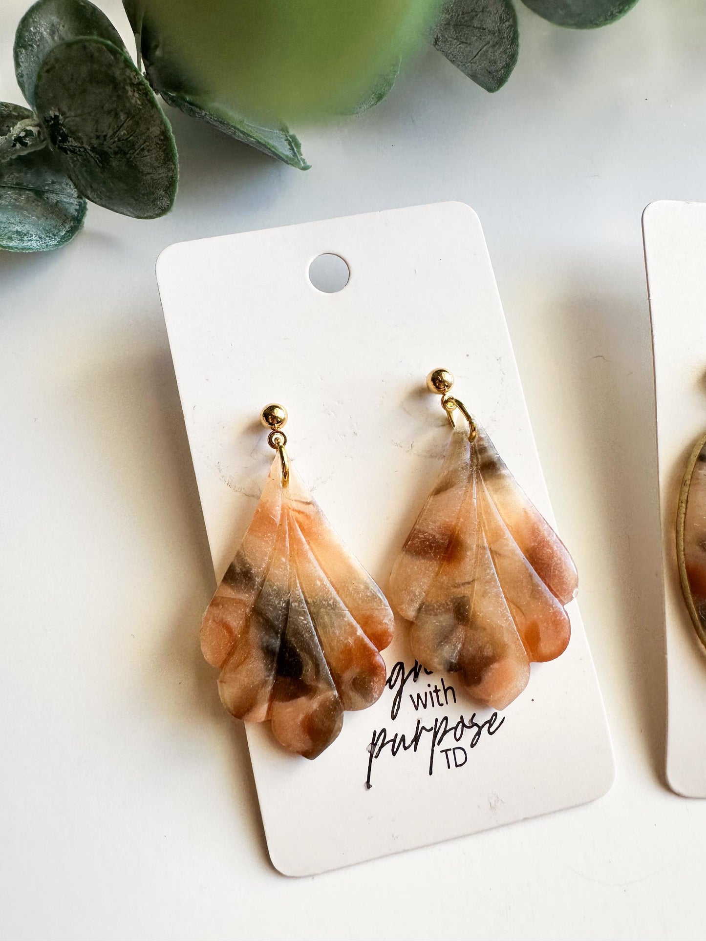 Blonde Tortoise Shell Earrings